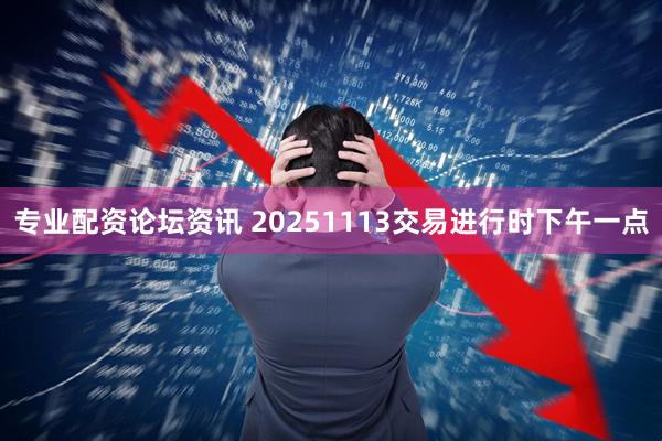 专业配资论坛资讯 20251113交易进行时下午一点